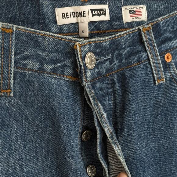 NWT Re/Done Levi's 1003HR Indigo Denim High-rise Skinny jeans, size 27 - Picture 7 of 11